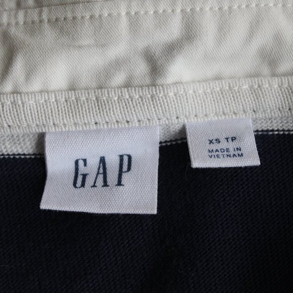 Sleeveless Rugby Polo Shirt, GAP, Navy and White - Picture 7 of 8